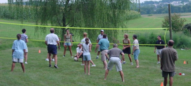 Members Playing Volleyball